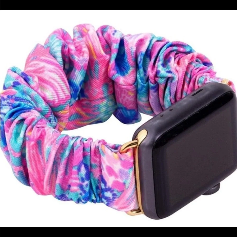 Lilly Pulitzer Scrunchie Apple Watch Band “Splendor in the Sand”